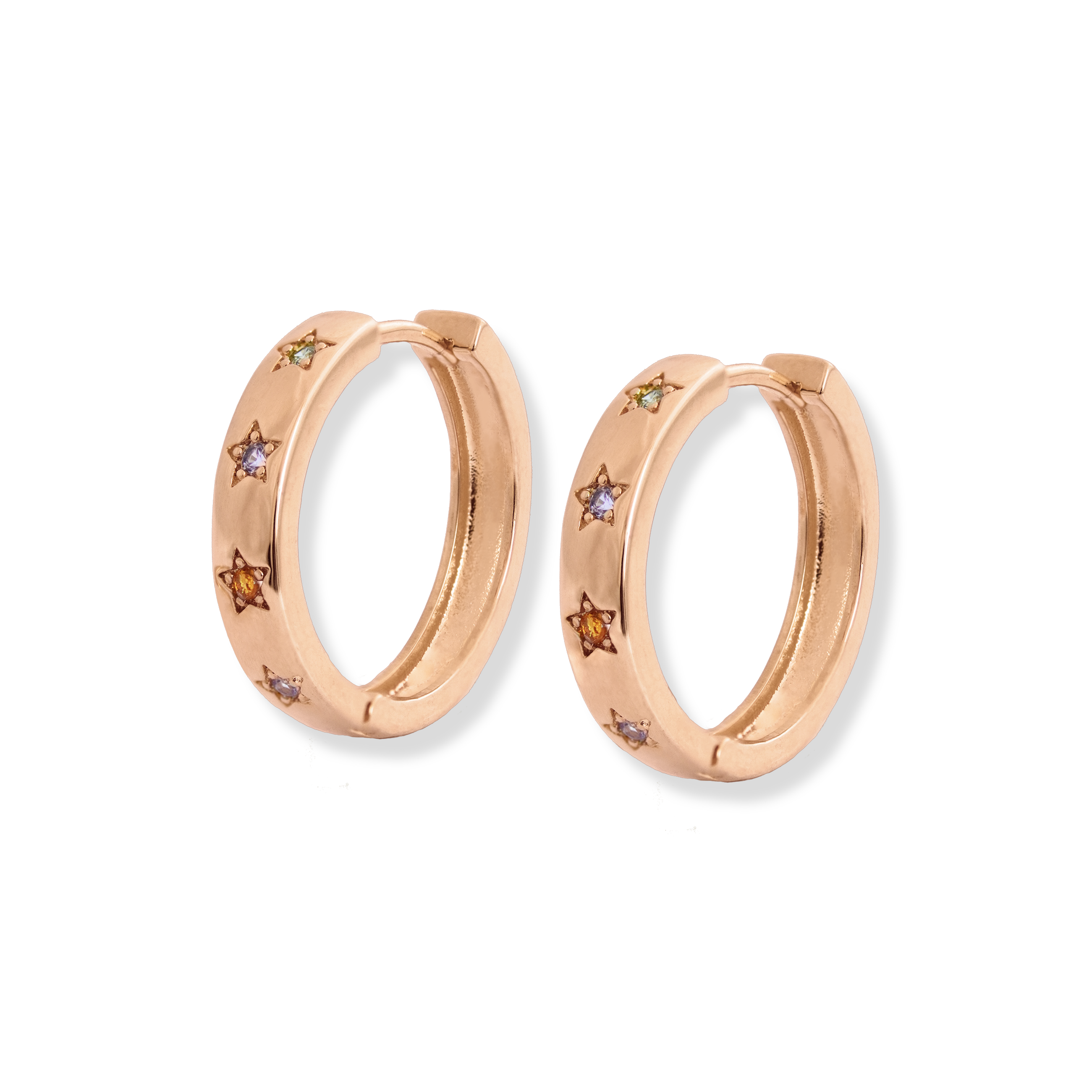 Disco Star Hoop Earrings - Junk Jewels