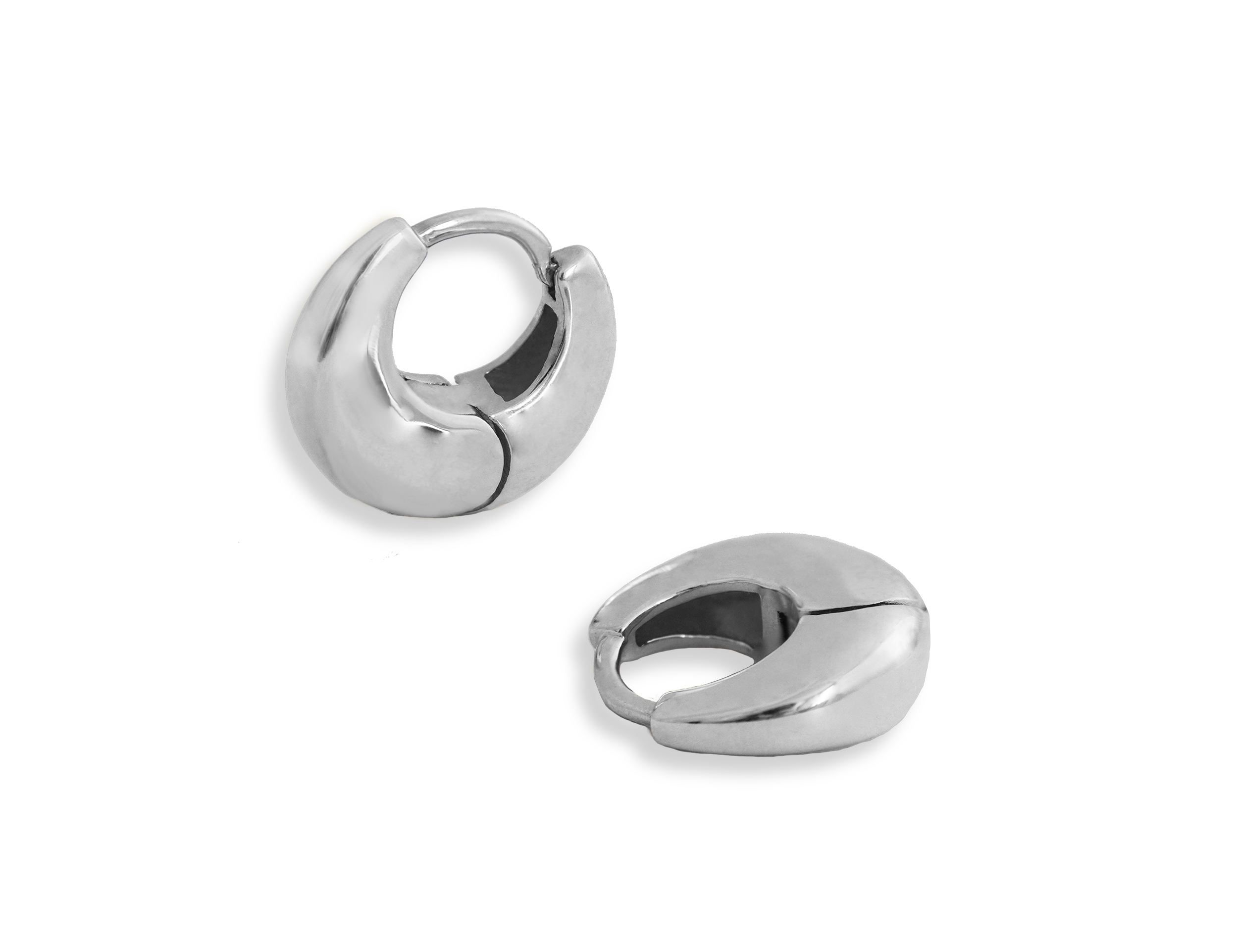 Chunky Modern Hoop Earrings - Junk Jewels
