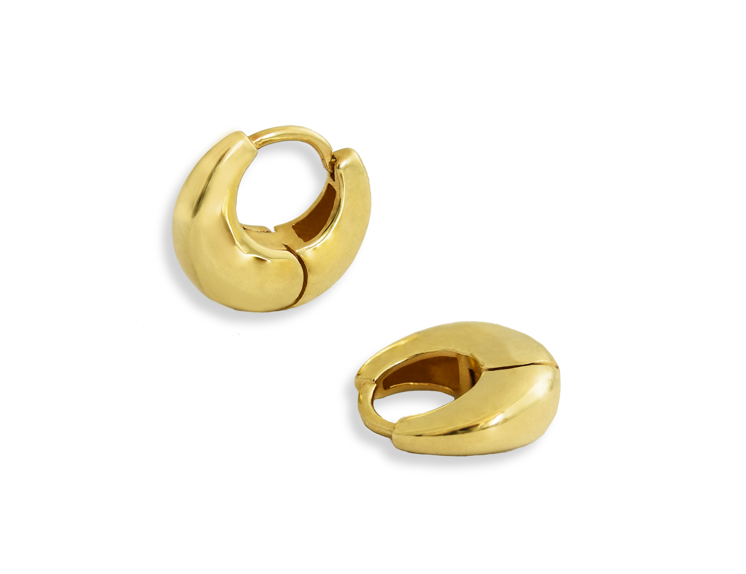 Chunky Modern Hoop Earrings - Junk Jewels