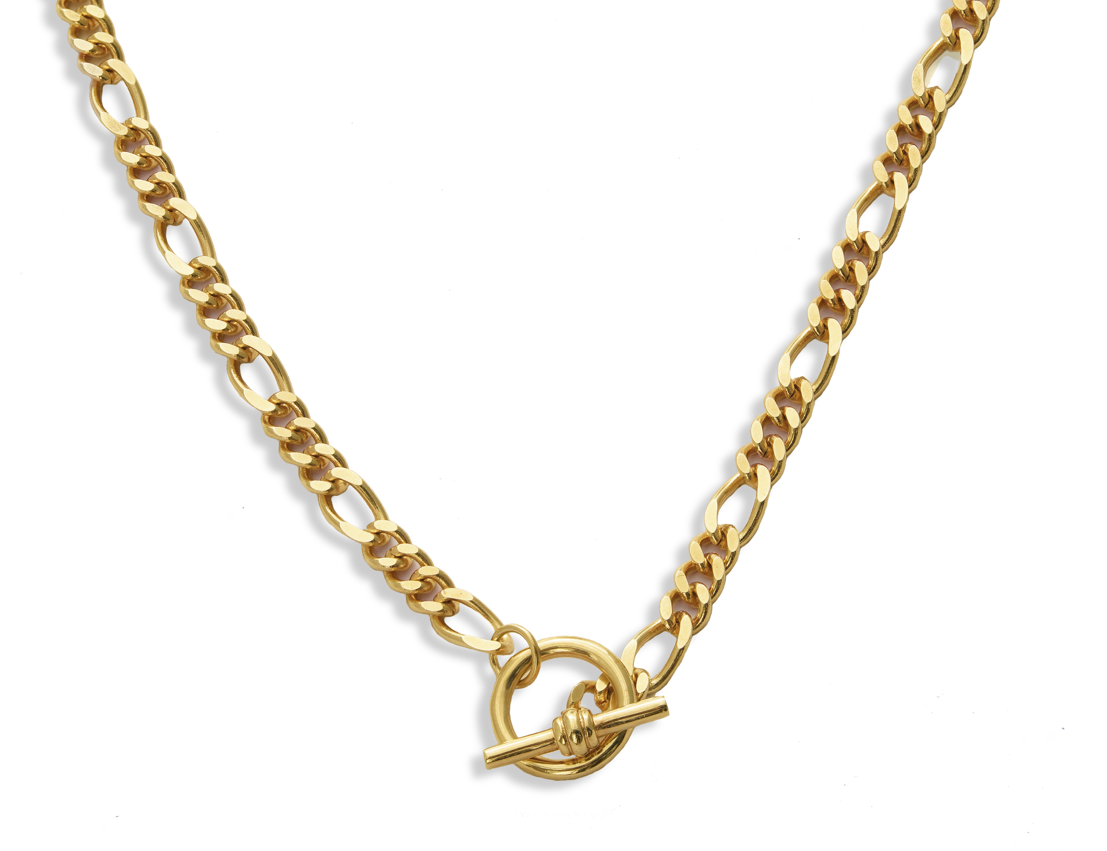 T-Bar Figaro Chain Necklace - Junk Jewels