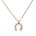 Kaleidoscope Lucky Charm Horsehoe Necklace - Junk Jewels