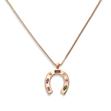 Kaleidoscope Lucky Charm Horsehoe Necklace - Junk Jewels