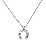 Kaleidoscope Lucky Charm Horsehoe Necklace - Junk Jewels