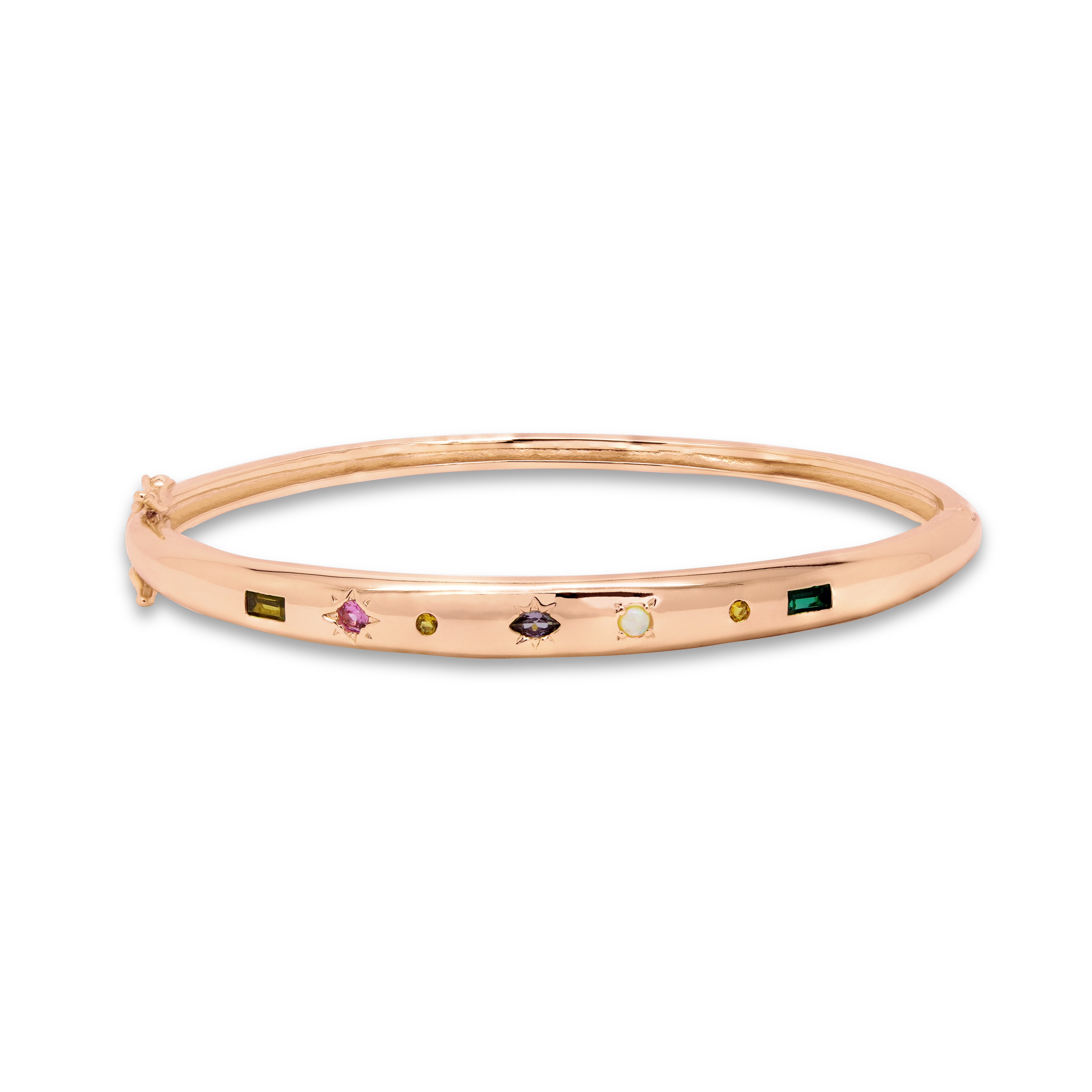 Kaleidoscope Gemstone Bangle - Junk Jewels