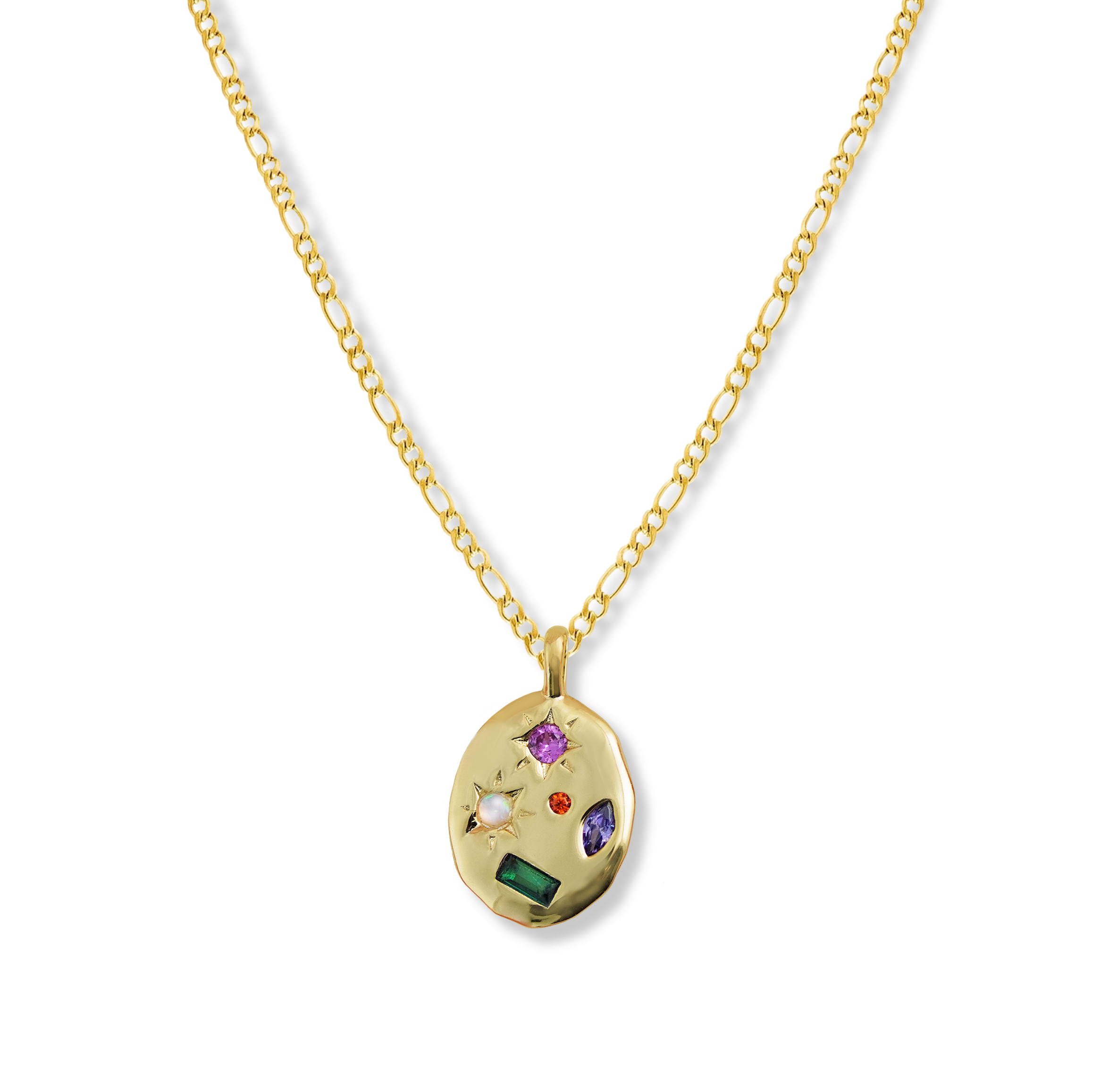 Kaleidoscope Gemstone Rainbow Necklace - Junk Jewels