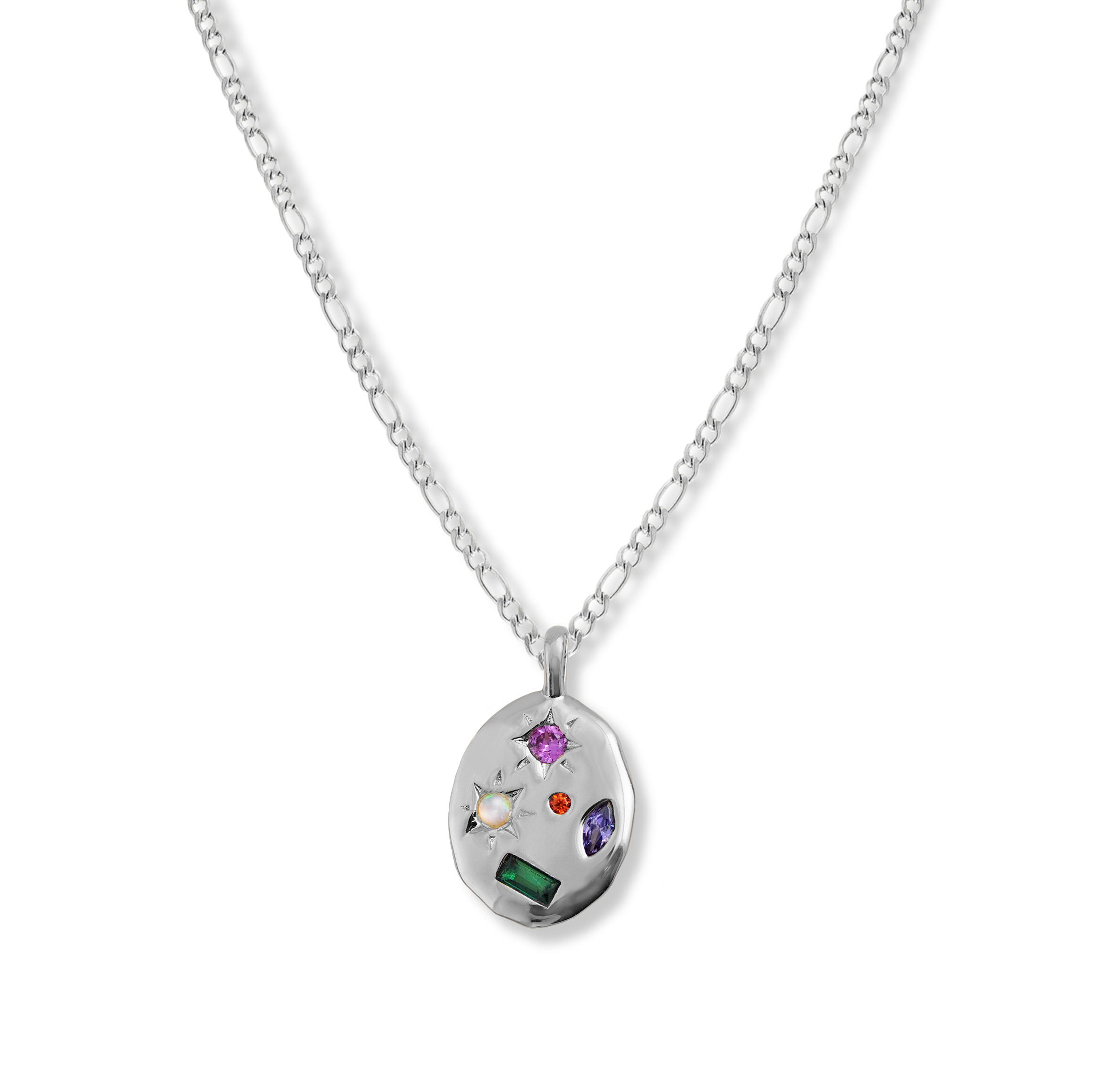 Kaleidoscope Gemstone Rainbow Necklace - Junk Jewels
