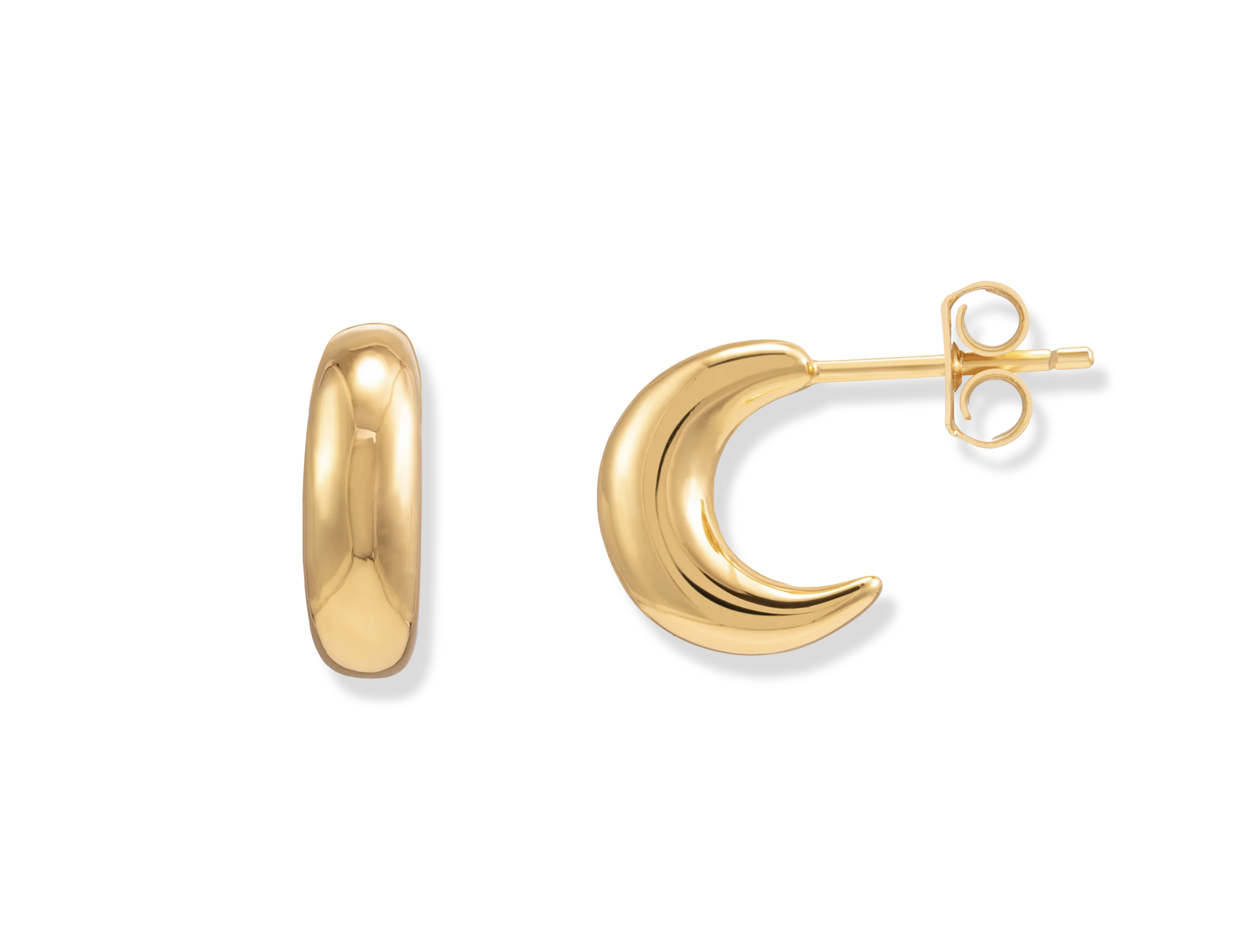 Minimalist Crescent Earrings - Junk Jewels