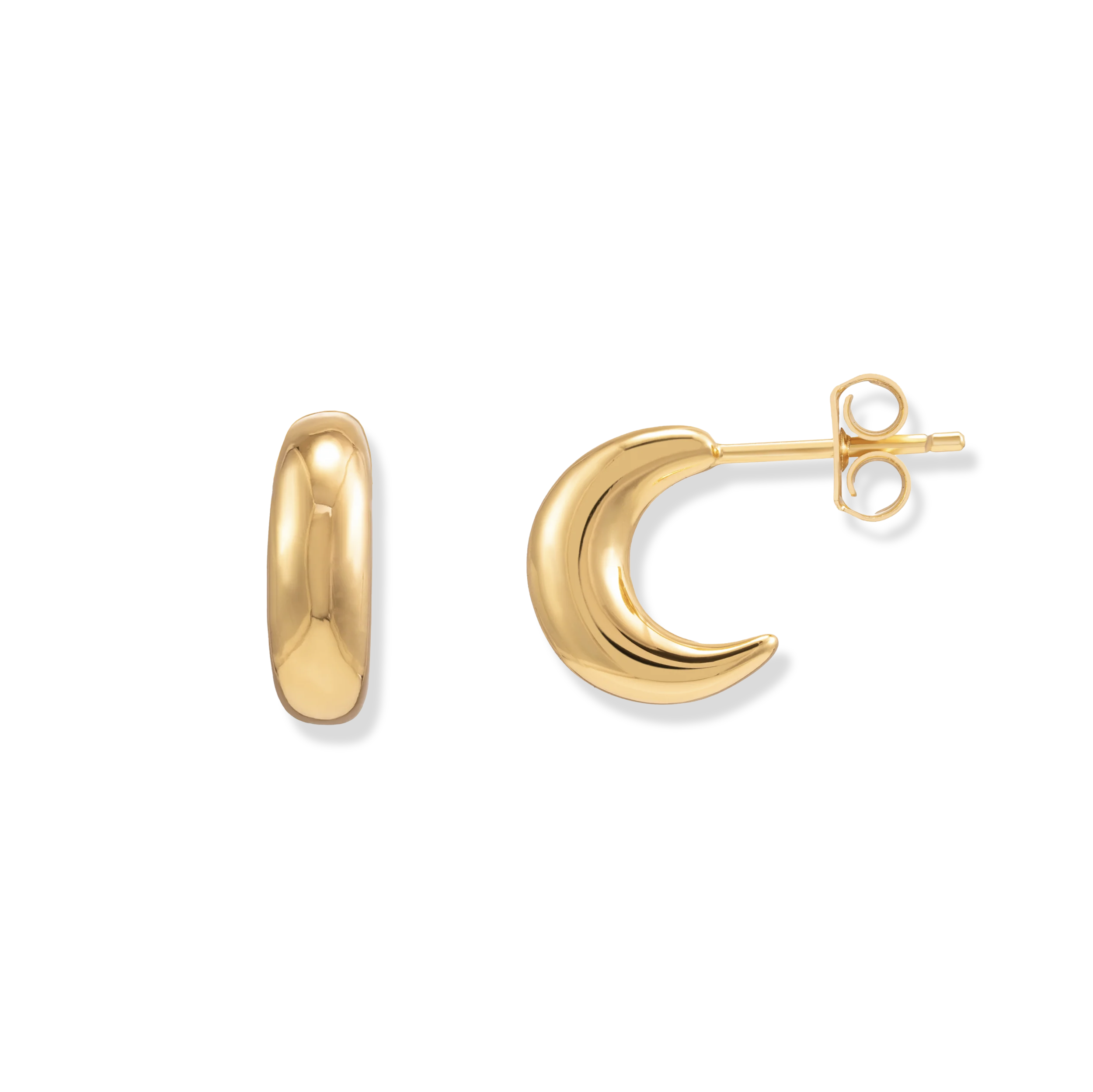 Minimalist Crescent Earrings - Junk Jewels