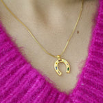 Kaleidoscope Lucky Charm Horsehoe Necklace - Junk Jewels