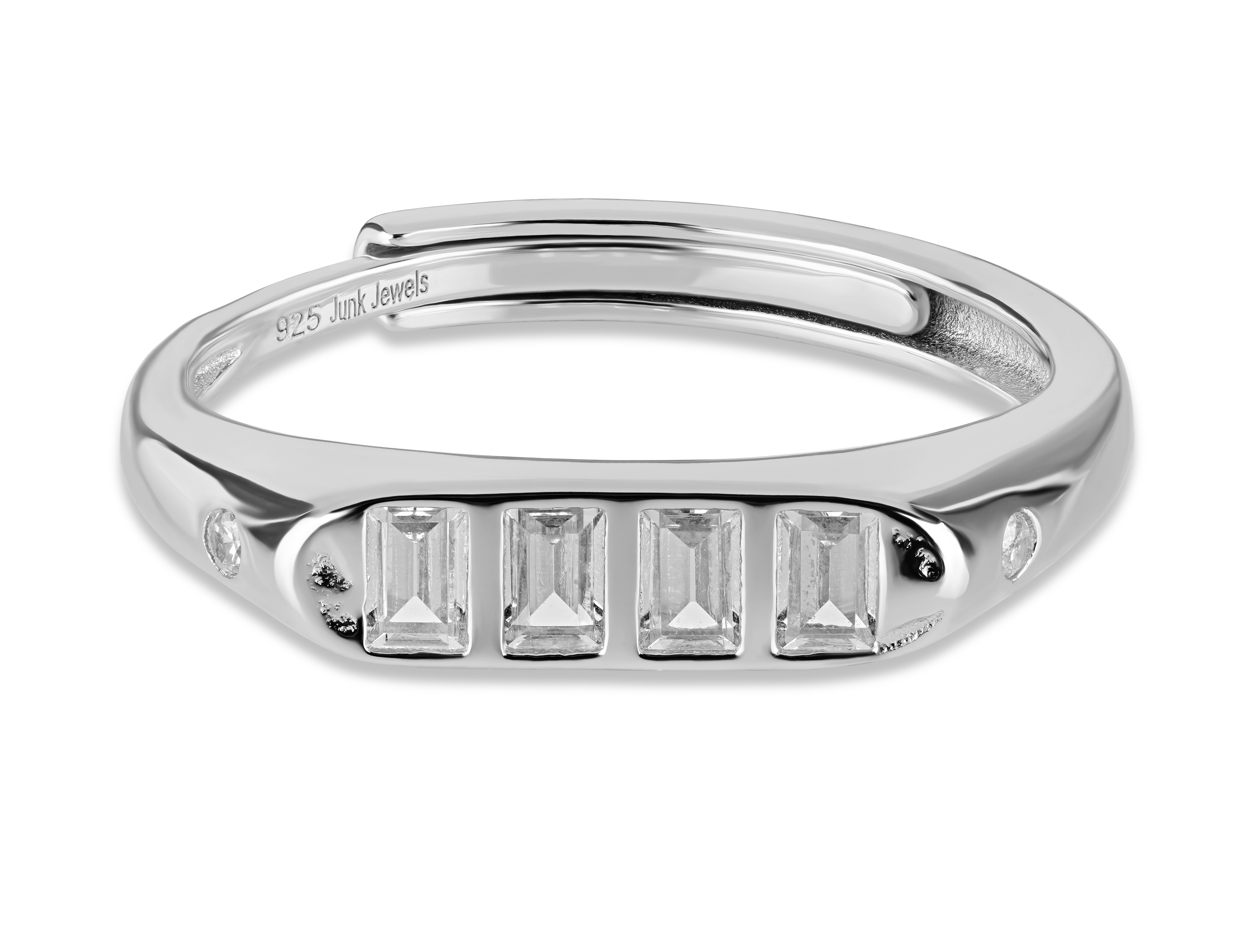 Baguette Stone Adjustable Ring