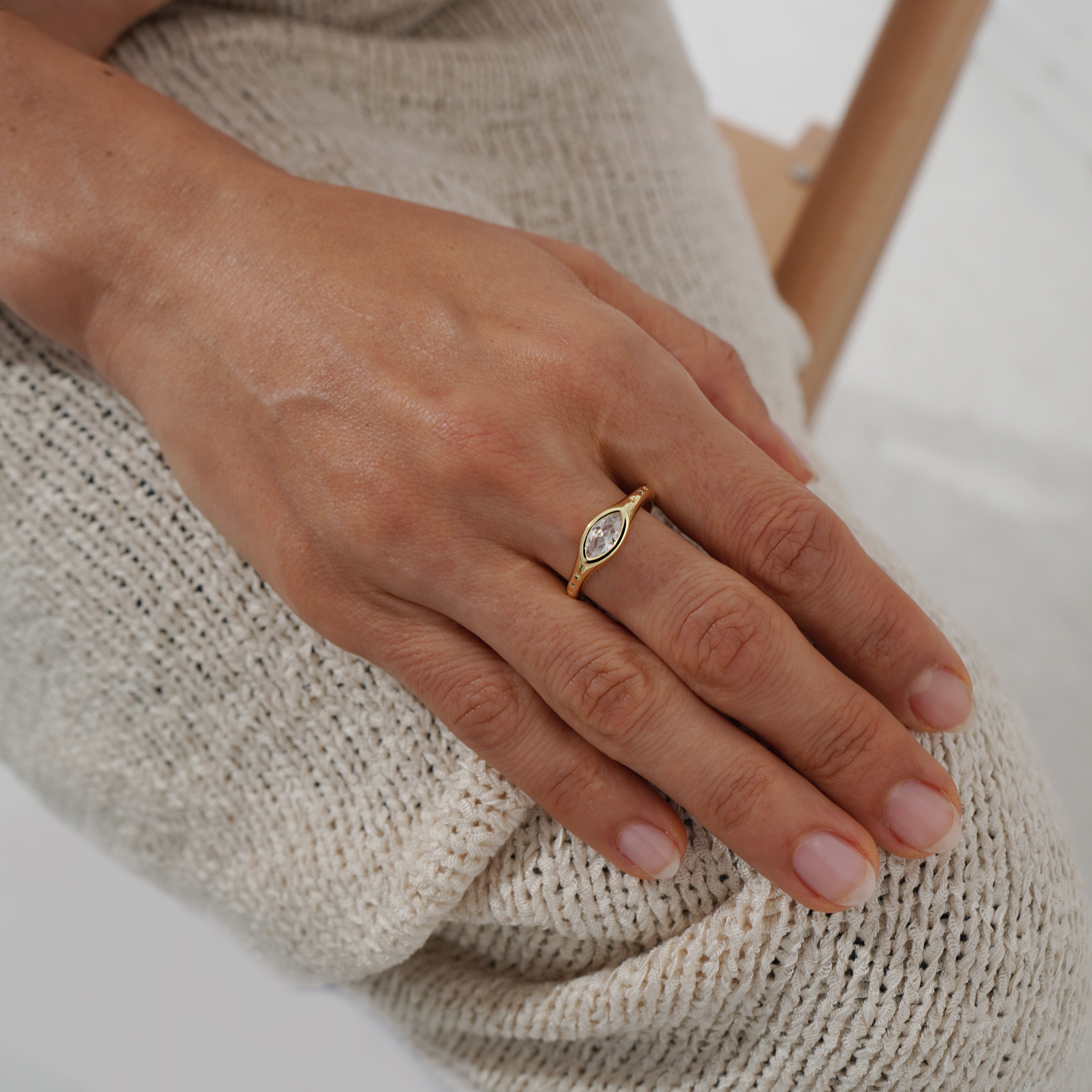 Ring Stone Morque Marquise Stone Adjustable Ring – Junk Jewels