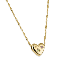Chunky Floating Heart Necklace
