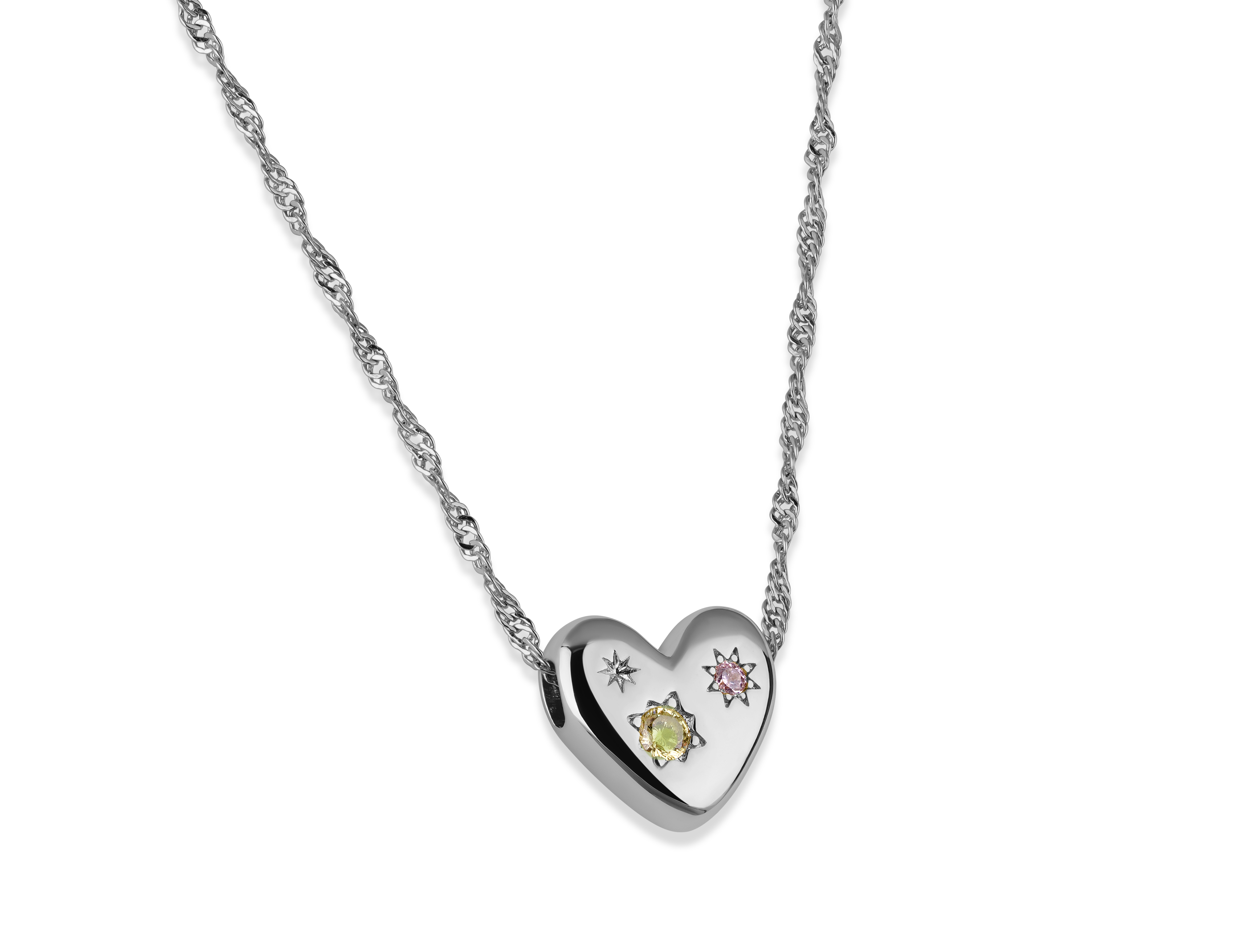 Chunky Floating Heart Necklace