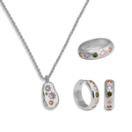 Silver Pastel Stone Set