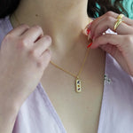 Kaleidoscope Gemstone Tag Pendant Necklace - Junk Jewels