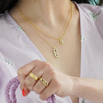 Kaleidoscope Gemstone Tag Pendant Necklace - Junk Jewels