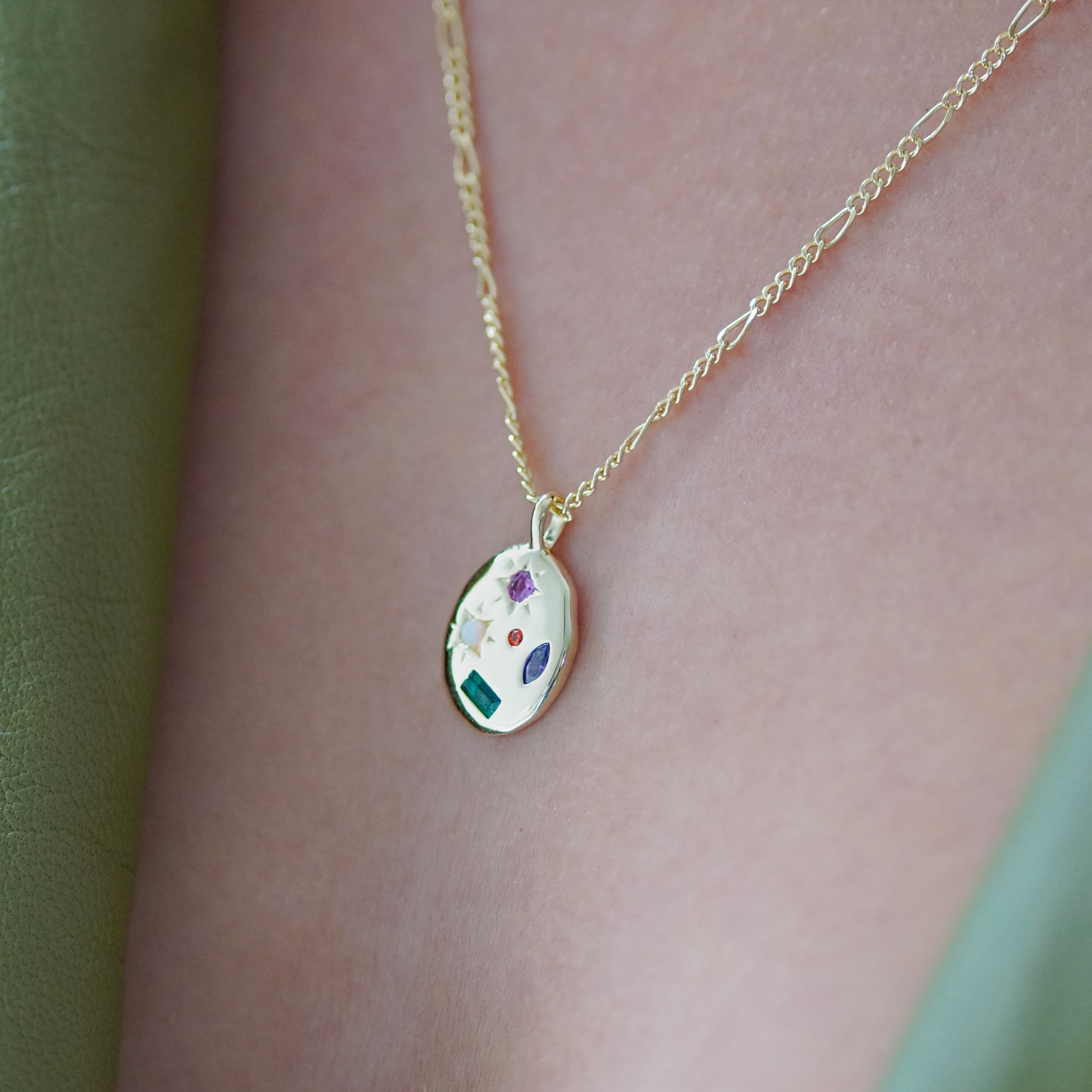 Kaleidoscope Gemstone Rainbow Necklace - Junk Jewels
