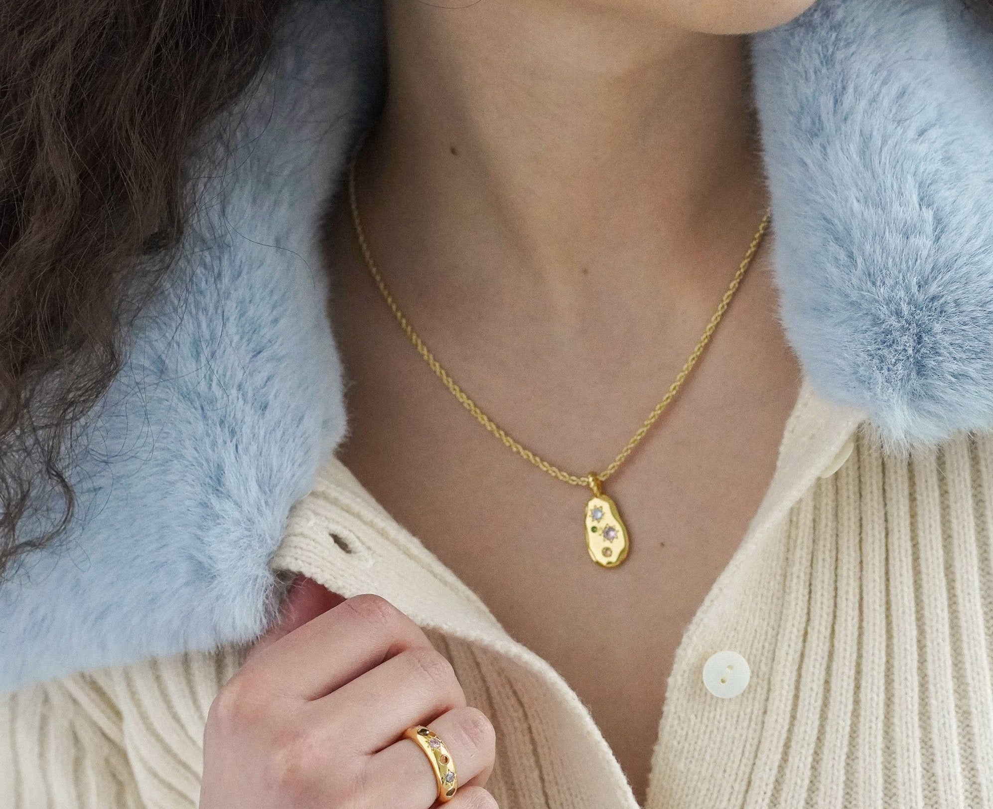 Pastel Stone Chunky Pebble Necklace - Junk Jewels