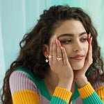 Shooting Star Charm Hoop Earrings - Junk Jewels