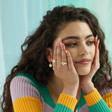 Shooting Star Charm Hoop Earrings - Junk Jewels