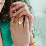 Peridot Heart Signet Ring - Junk Jewels