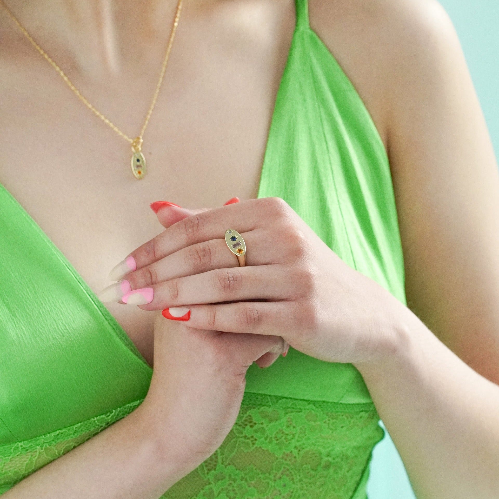 Midnight Gemstone Signet Ring - Junk Jewels
