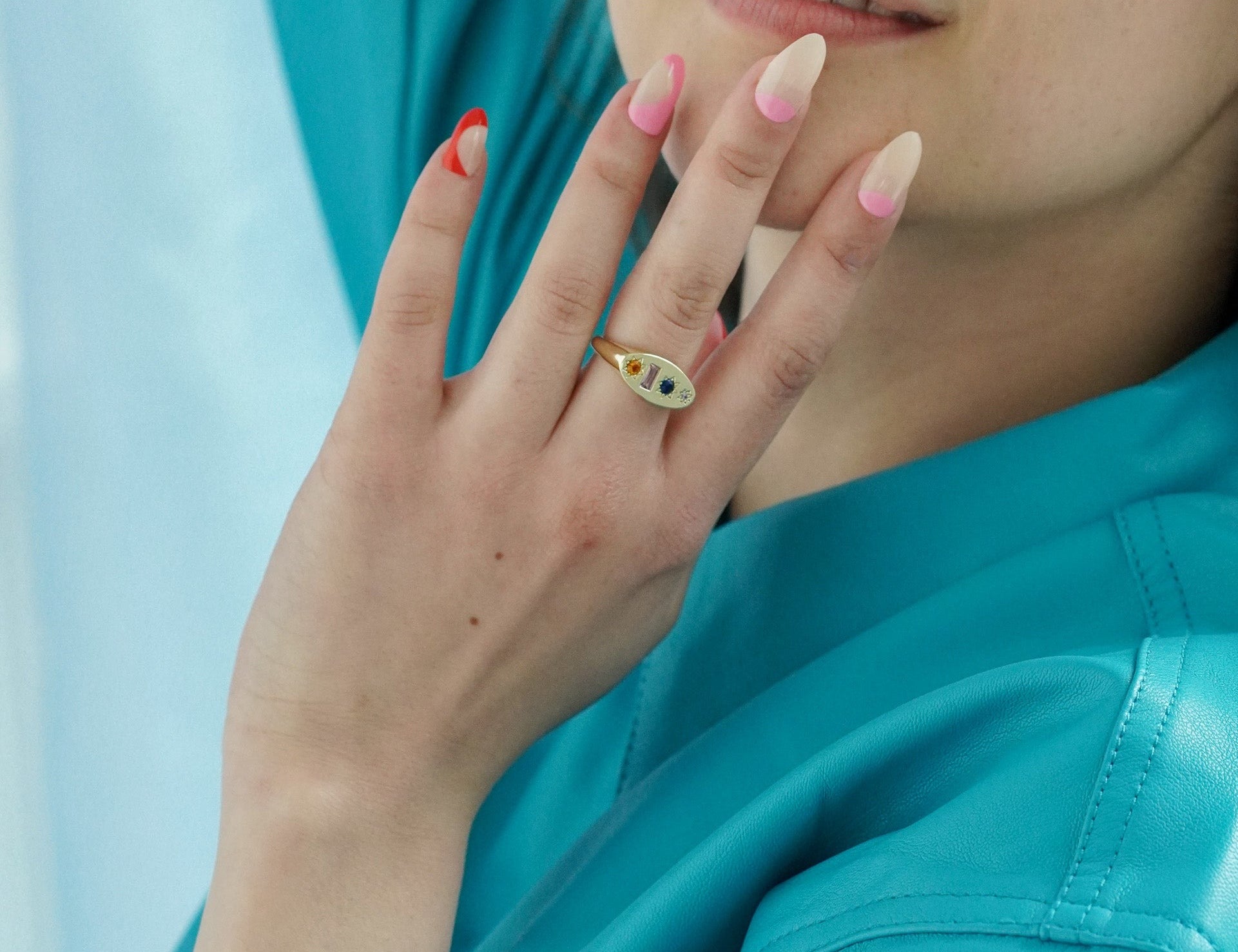Midnight Gemstone Signet Ring - Junk Jewels