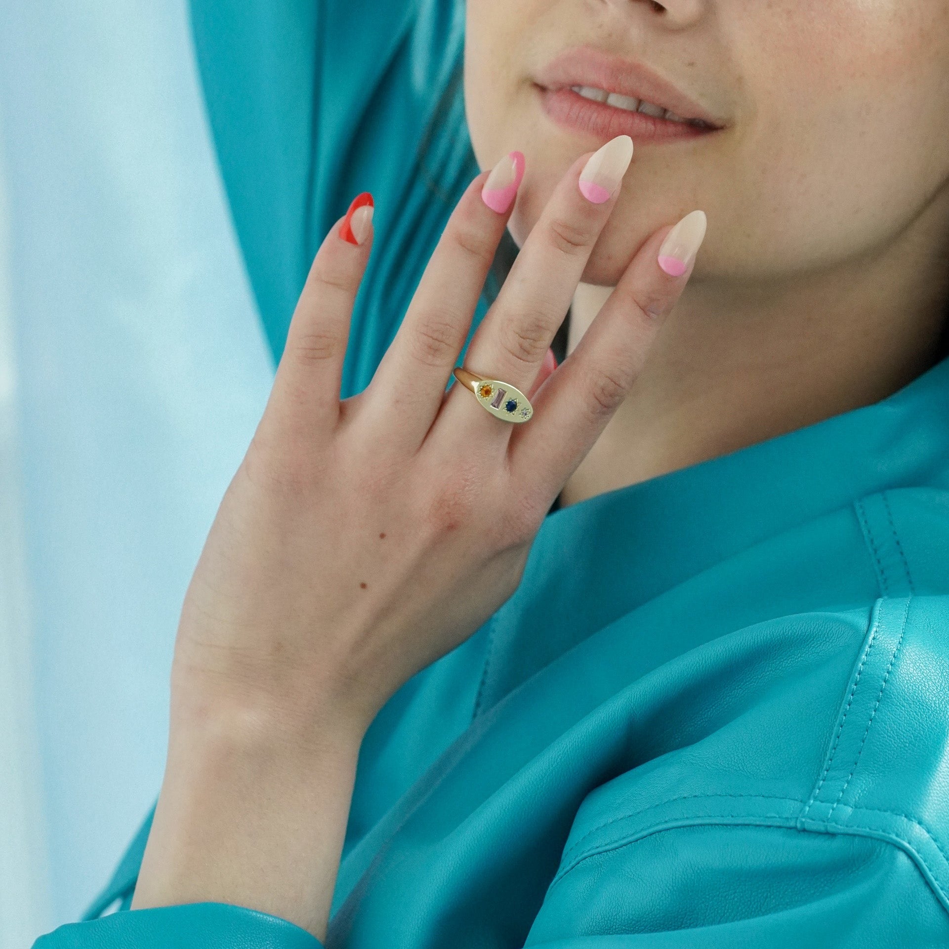 Midnight Gemstone Signet Ring - Junk Jewels