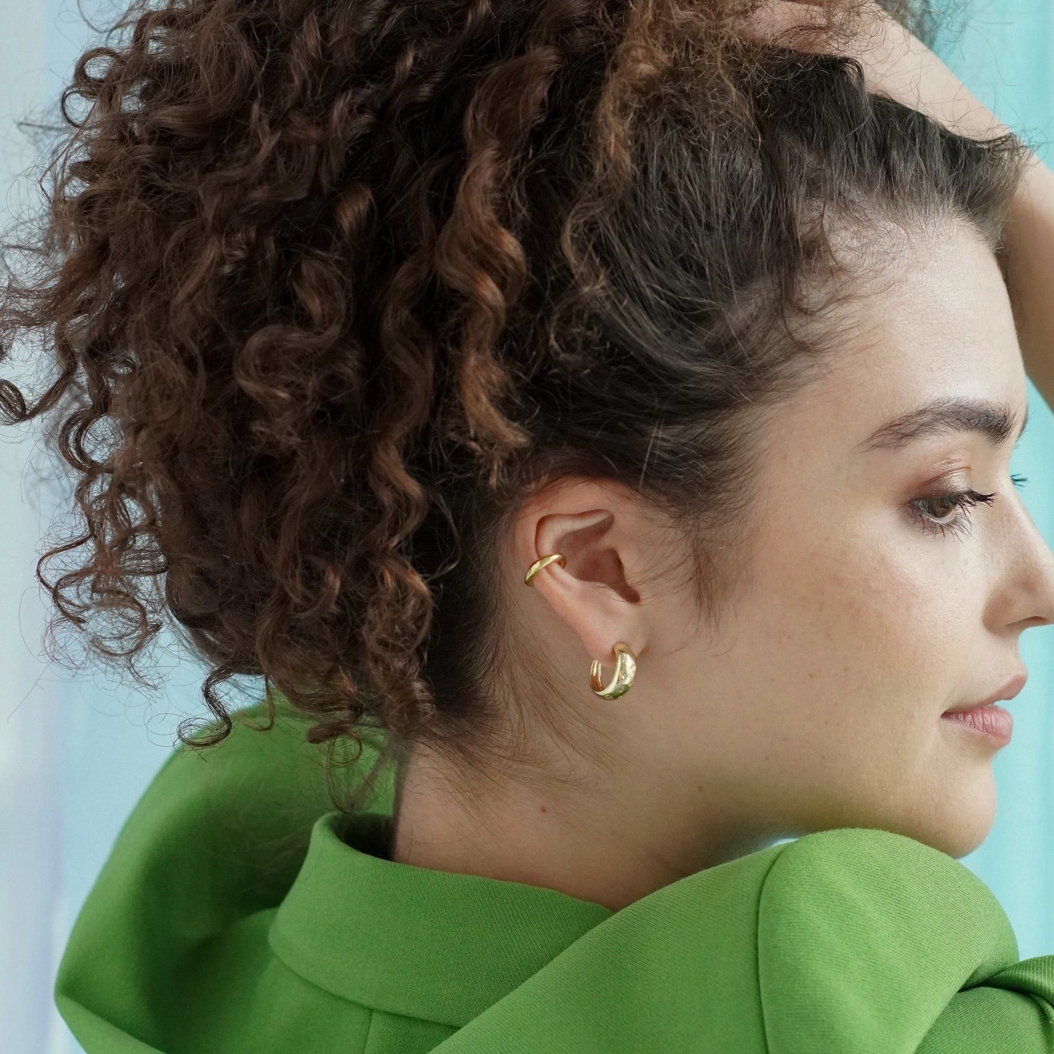 Glitter Chunky Hoop Earrings - Junk Jewels