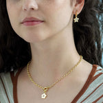 Shooting Star Charm Hoop Earrings - Junk Jewels