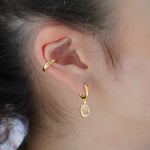 Gemstone Mini Pebble Hoop Earrings - Junk Jewels