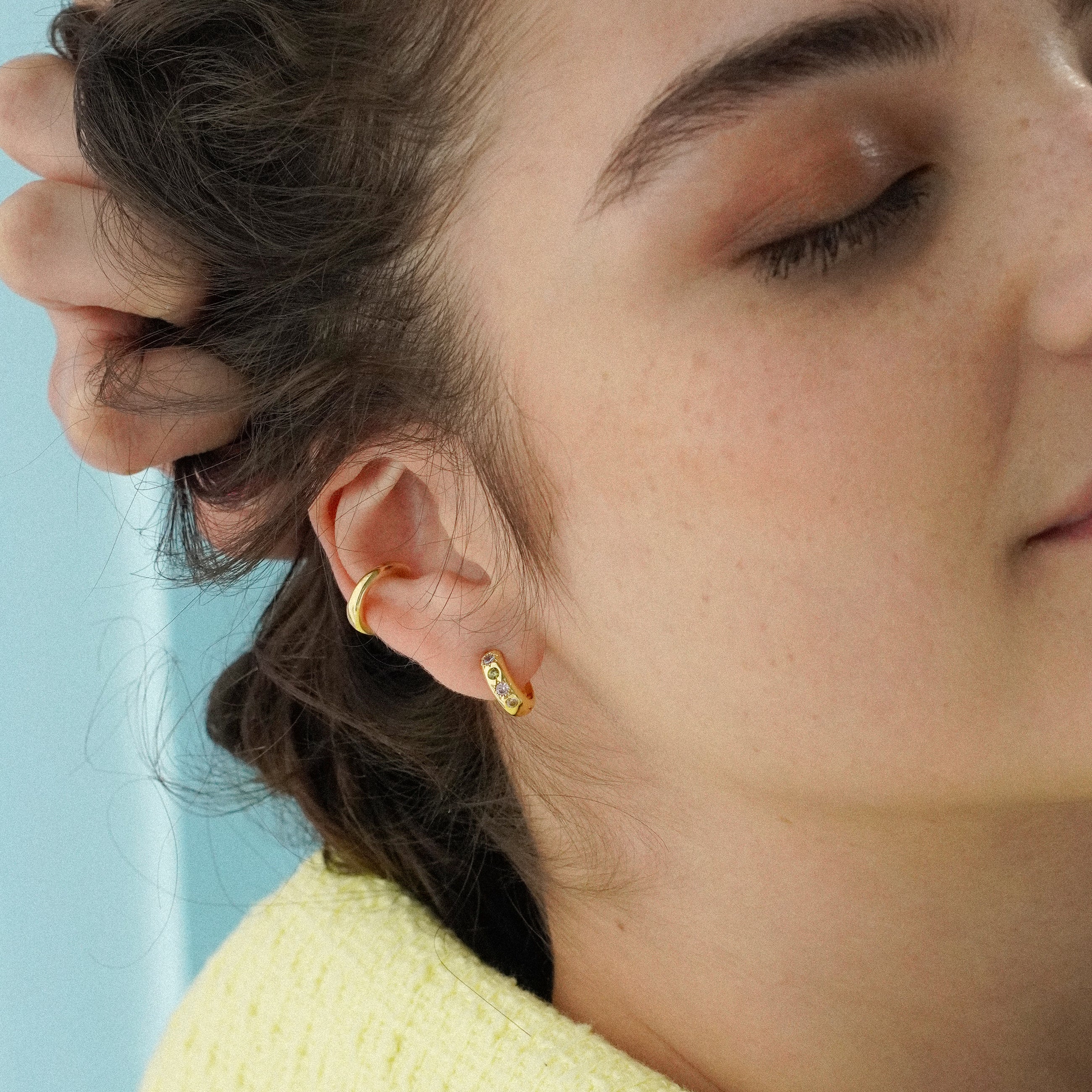 Pastel Stone Petite Hoop Earrings - Junk Jewels