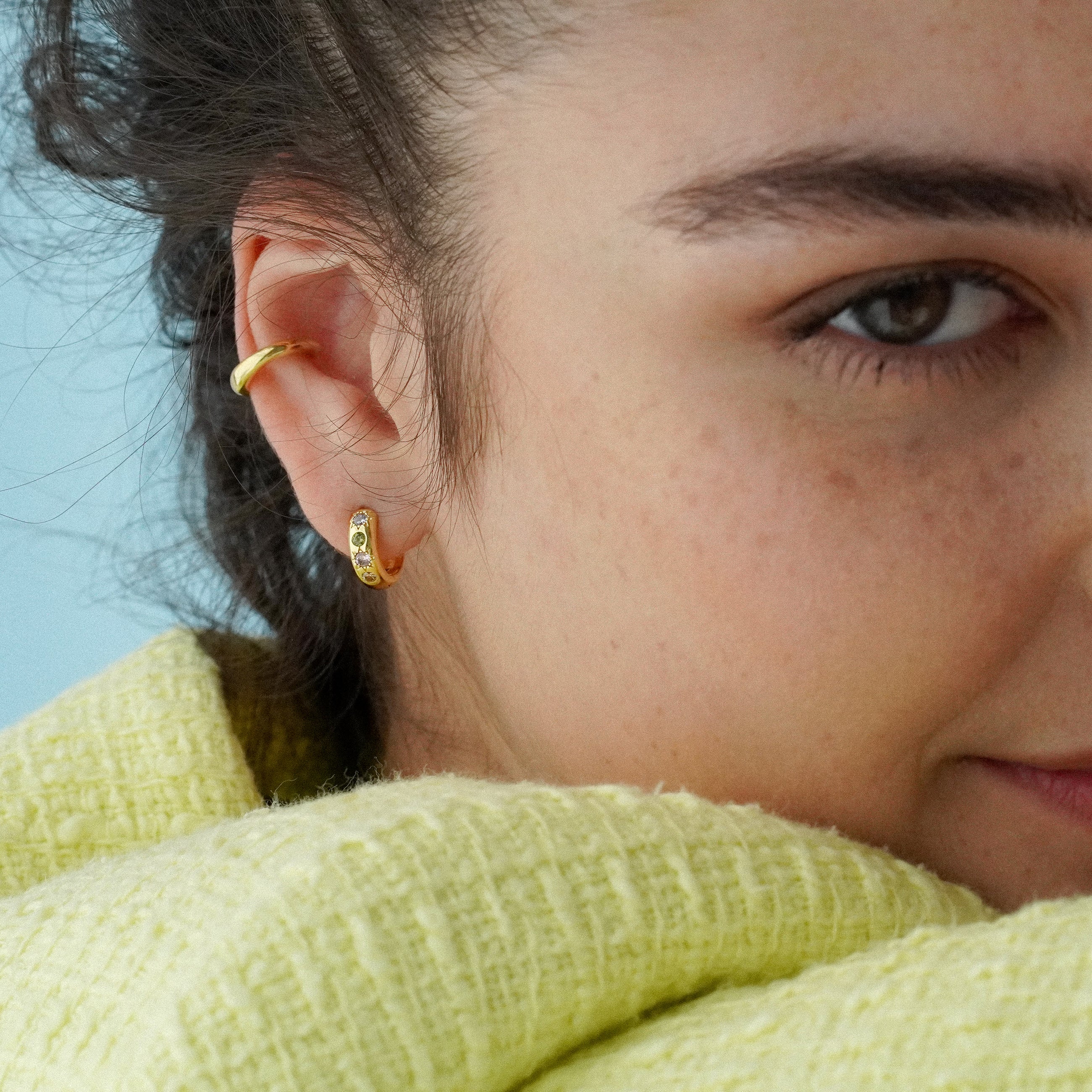 Pastel Stone Petite Hoop Earrings - Junk Jewels