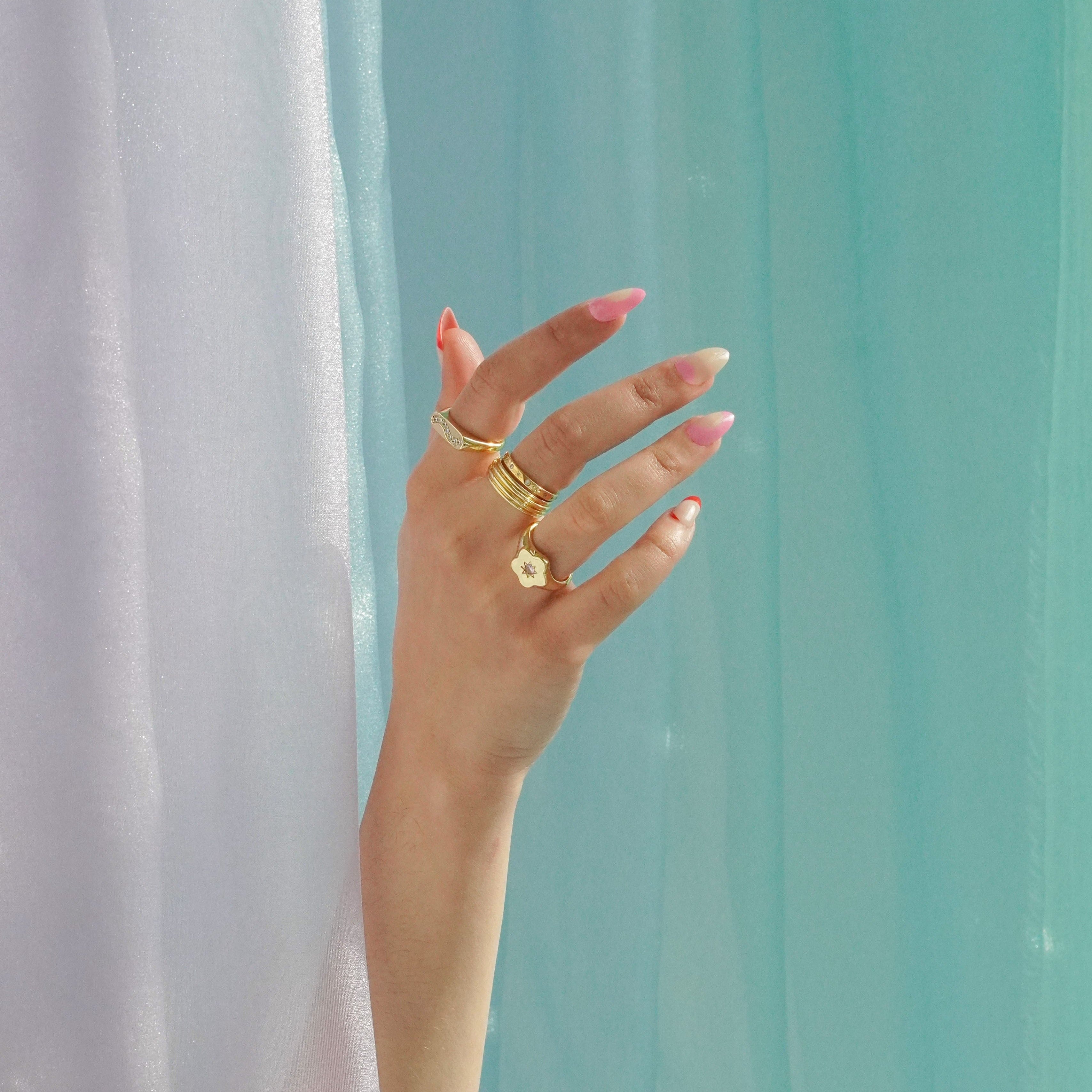 Flower Power Signet Ring - Junk Jewels
