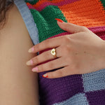 Peridot Heart Signet Ring - Junk Jewels