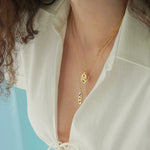 Kaleidoscope Gemstone Tag Pendant Necklace - Junk Jewels