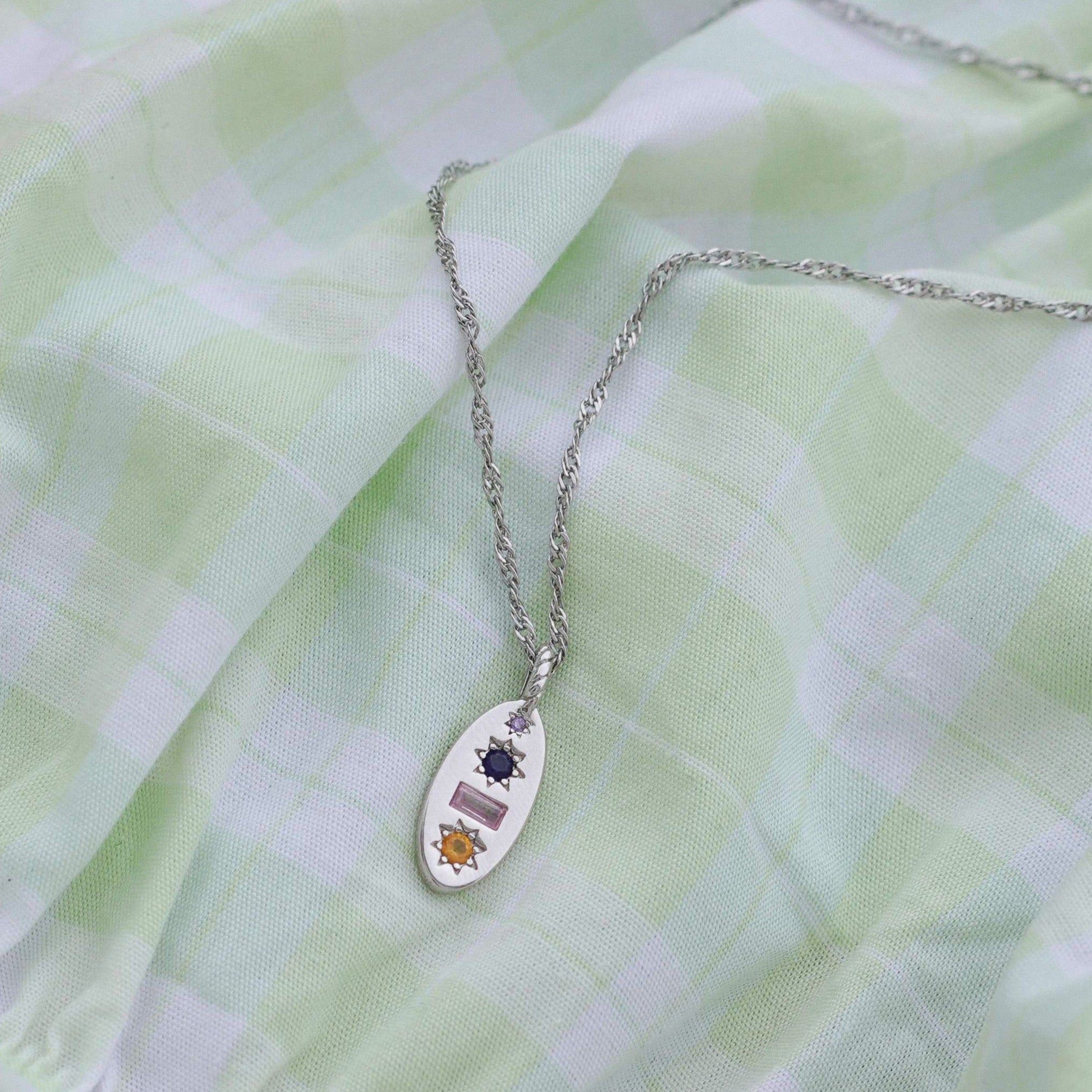 Midnight Gemstone Charm Necklace - Junk Jewels