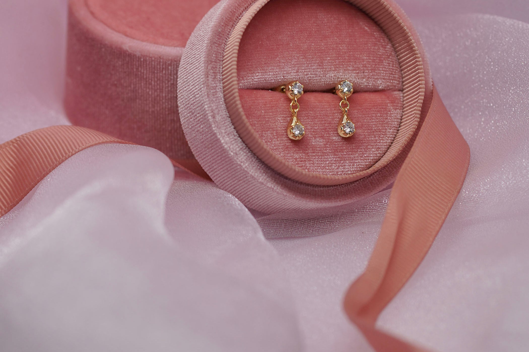 Bridesmaid Proposal | Droplet Jewelled Sterling Silver Earrings - Junk Jewels