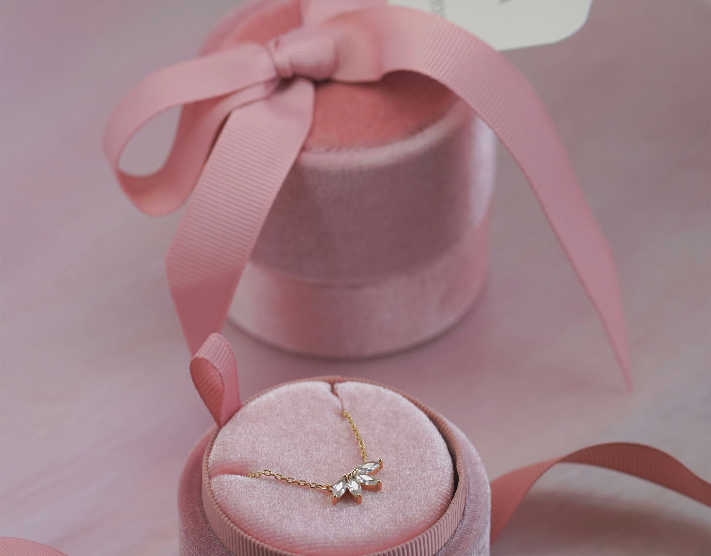'Will you be my Bridesmaid' | Jewelled Necklace Gift Box with Pink Gift Tag - Junk Jewels