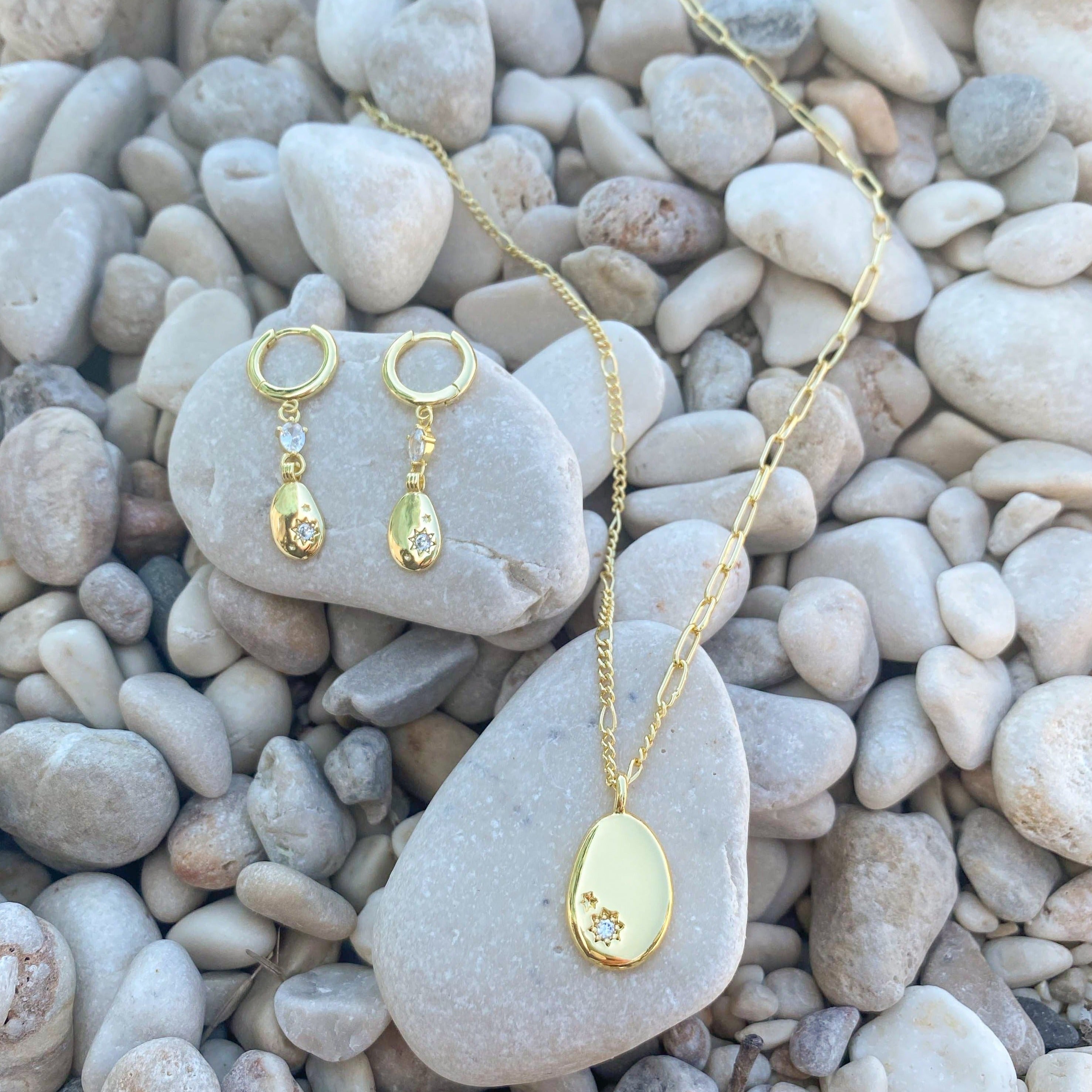 Minimalist Pebble Double Chain Necklace - Junk Jewels