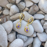Gemstone Mini Pebble Hoop Earrings - Junk Jewels
