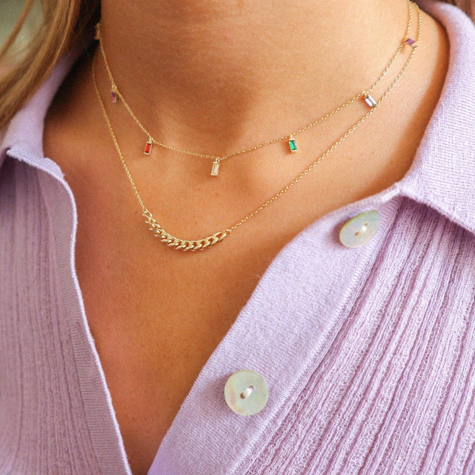 Rainbow Jewelled Necklace - Junk Jewels