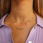 Rainbow Jewelled Necklace - Junk Jewels
