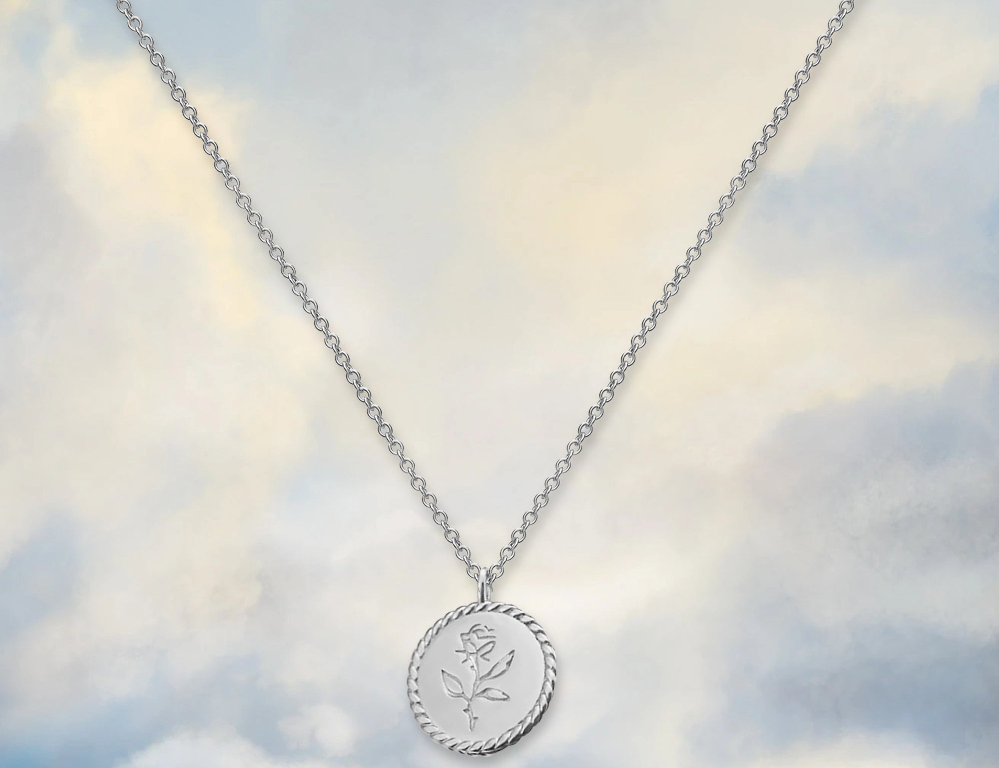 Rose Coin Necklace - Junk Jewels