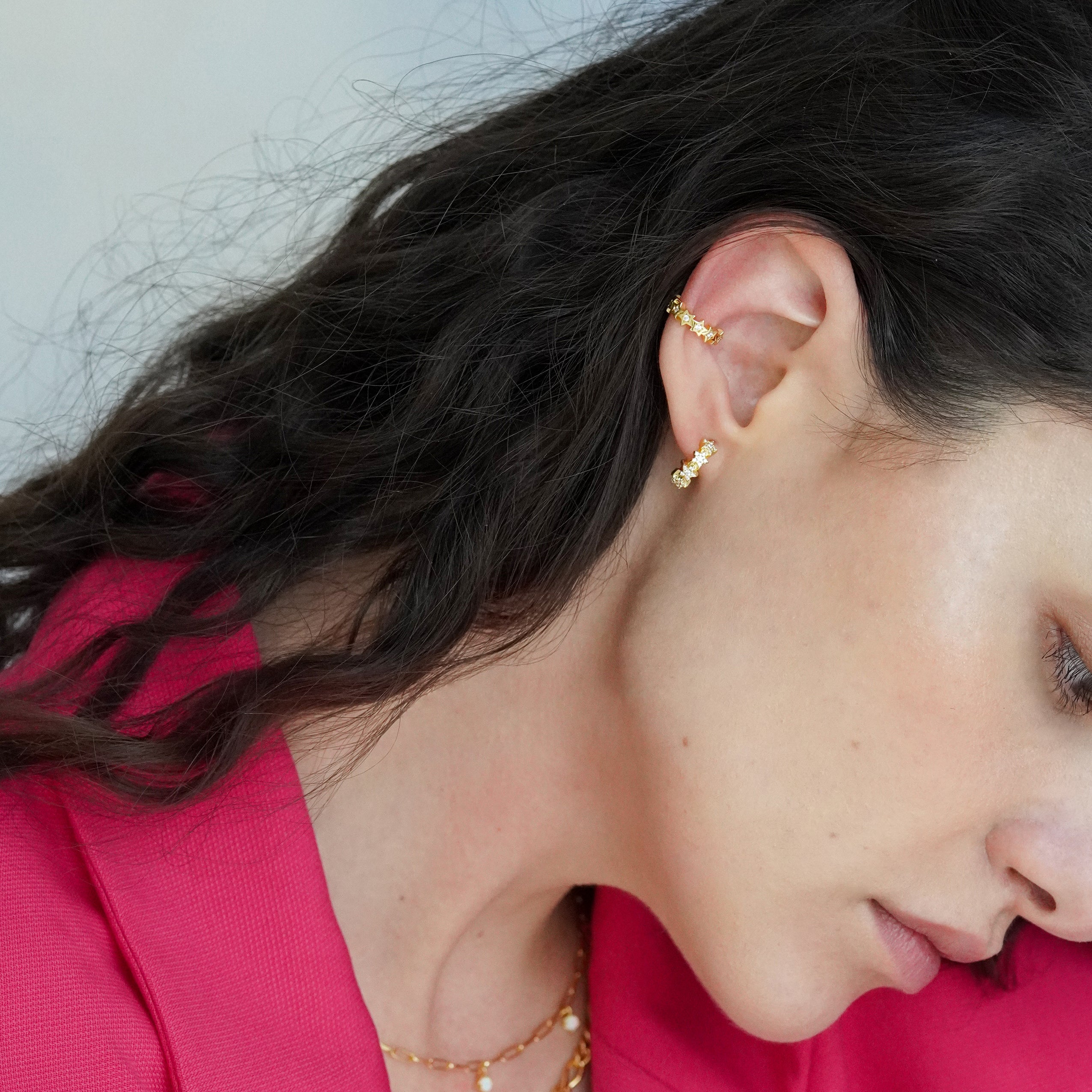 Starry Huggie Hoop Earrings - Junk Jewels