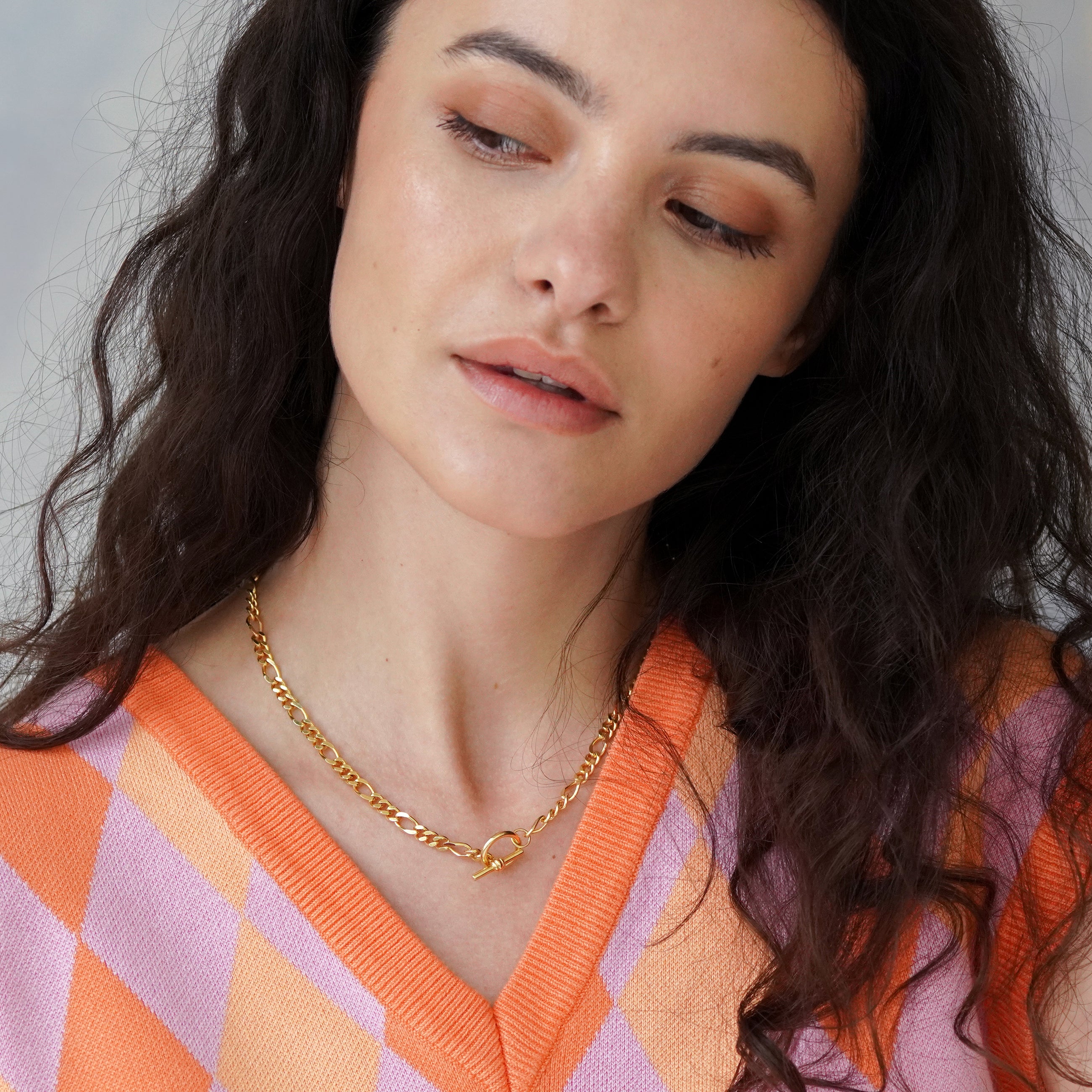 T-Bar Figaro Chain Necklace - Junk Jewels