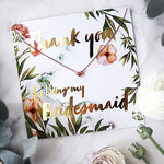 Bridesmaid Heart Necklace Thank You Gift And Card - Junk Jewels