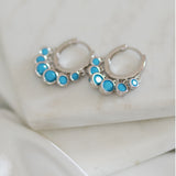 Turquoise Drop Hoop Earrings - Junk Jewels