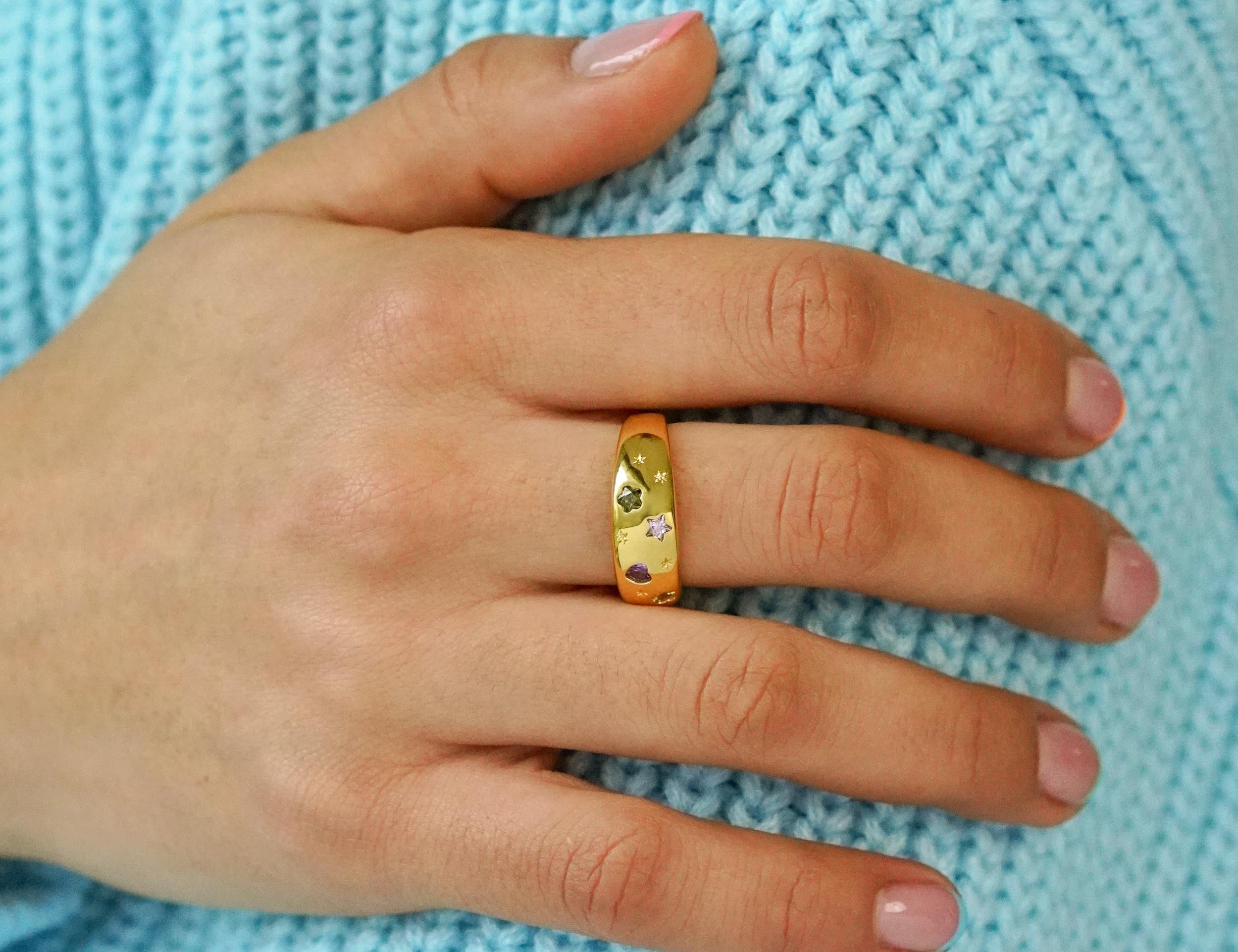 Jewelled Dreams Chunky Ring - Junk Jewels