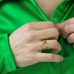 Kaleidoscope Lucky Charm Signet Ring - Junk Jewels